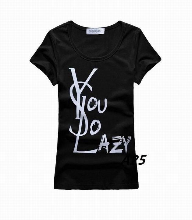 YSL short round collar T woman S-XL-206